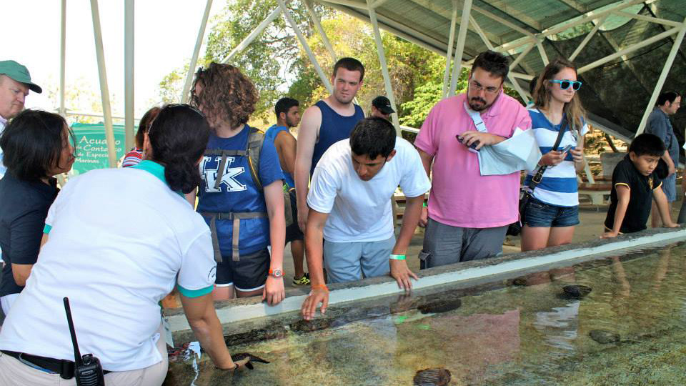 A group of students on a study abroad trip