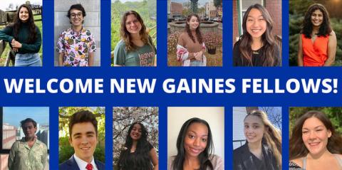 Collage of photos of new Gaines Fellows